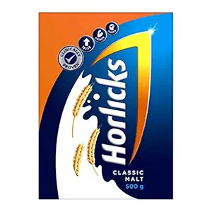 Horlicks Health & Nutrition Drink 500g Refill Pack, For Immunity And 5 Signs Of Growth (Classic Malt)