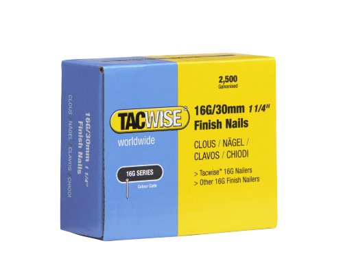 Tacwise 0293 Nägel Verzinkt (16G/30mm,2.500 Stück pro Verpackung)