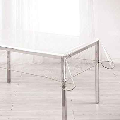 Décor Ligne Ligne Décor Nappe cristal rectangle 140 x 240 cm PVC uni Garden/biais taupe