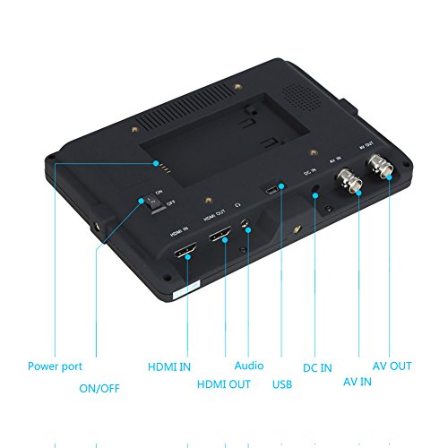 Koolertron 7 Pouces 4K Moniteur de Contr  le   cran Vid  o HDMI IPS 1920x1200 HD LCD Num  rique Ultra Mince  R  tro-  clairage LED  Large Angle de Vue pour Canon Nikon Sony DSLR Appareil photo Reflex Cam  scope