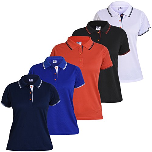 PRO Lapes Womens Micropoly Dri-Fit Polo T-Shirt, Combo Pack Set of 5 RS.1499 (70.00% Off) - Amazon