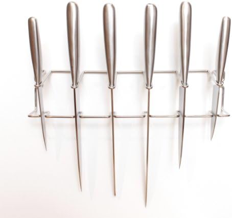 Plew Plew - Kitchen Knife Holder Rack Block Organiser Storage Stainless Steel Wall Mounted