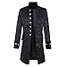 Price comparison product image clearance Men Autumn Casual Daily tops mens winter trench Coat Tailcoat Jacket Gothic Frock overCoat Uniform Costume Praty black Outwear small