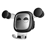 Webla Silber Air Exit Cartoon Expression Autohalterung Anti-Slip 360 Grad Autotelefonhalter Vent Mount Fahrzeug Halter Wiege Halterung (Silber)