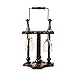 Produktbild Weinregale Weinbecherhalter Metall Retro Industrielle Weinflasche Rack Portable Storage Regal Halter Massivholz (4 Stemware Rack, Schwarz)