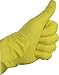 Produktbild 12 Paar Gummihandschuhe Latex baumwollgefüttert gelb Haushaltshandschuhe Handschuhe Medi-Inn (L)