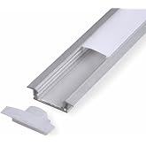 Sıva altı al&uuml;minyum LED profil Kanal 11x14mm 1mt. aydınlatma şerit kanalı armat&uuml;r linear ışık kare kasa