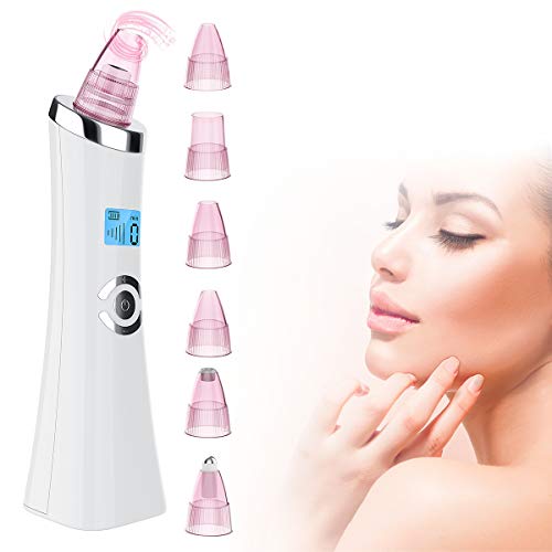 GUSODOR Aspirateur Point Noirs Électrique Pore Facial Nettoyeur 6 en 1 Élimination Dissolvant Décapant des pores Facial Blackhead Remover avec câble de recharge USB