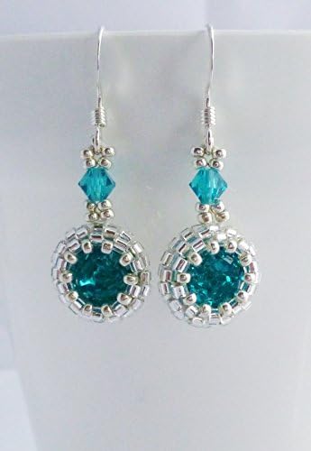 Blue Zircon Crystal Drop Earrings