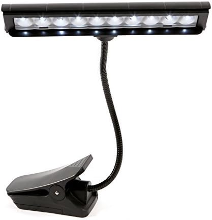 Alneo Light Eternity Orchestra Lamp with Clip, Desk Lamp with 12 LEDs(Batteries, UK Power Supply and USB cable DC included) Black