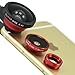 Produktbild First2savvv JTSJ-CJ3-08 rot Kamera Adapter Optische 0.4X Super Weitwinkelobjektiv 0.29X FishEye Fischauge Objektiv Linse & Micro Objektiv Linsen Smartphone Handy Universal für sony Z1 E1 Z1 compact xperia Z2 xperia M2 Z3 compact Xperia E3 HTC Desire 620 320 HTC M9 Plus ONE E9 Nokia Lumia 640XL/ 640 Samsung Galaxy S6 S6 edge A5/ A3 Core Prime Sony Xperia M4 aqua/E4g HUAWEI Y3 Y625 Ascend G620S/ G620/Y520/Y221/G730 / Y600 MATE 7 MINI, HUAWEI MATE 7 Compact blackberry leap