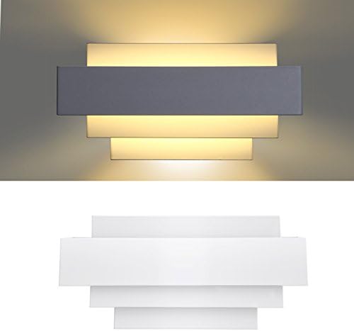 MegaShock Modern Wall Light, LED Up and Down Indoor Decoration Wall Lamp with E27 Warm White Lighting Energy Saving Light Bulb for Living Room Bedroom Wake up Light Night Light