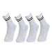 Bodysense School Uniform Cotton Socks for Boys and Girls ( Pack of 4 Pair ) White with Brown Strip RS.350.00