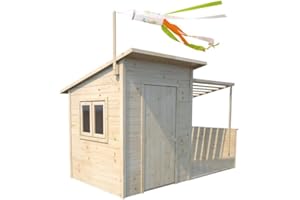 SOULET Maisonnette en Bois avec pergola pour Enfants - Santa Barbara
