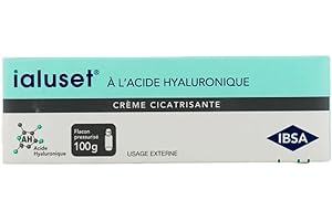 ANNIDO IBSA Ialuset Crème Cicatrisante à l'Acide Hyaluronique - Lot de 2 Tubes de 100g