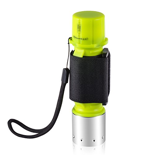 TurnRaise 1100LM LED wasserdicht Unterwassersport Tauchgang Tauchlampe Taschenlampen für Tauchen mit Handschlaufe (1100LM) - 4