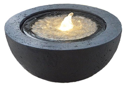 Interline Garten/Terrassen Brunnen Halfball "Millfountain LED", schwarz
