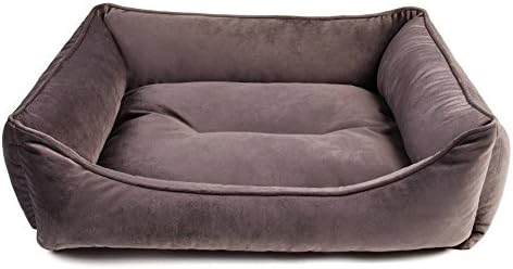 Pet Bed,Snuggle Rectangle Square Dog Beds, Fleece Lining, Machine Washable