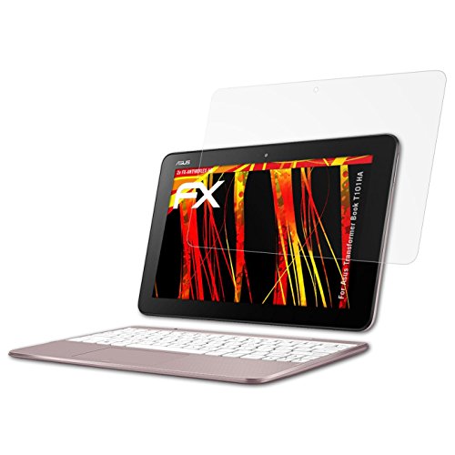 atFoliX Protector Película para ASUS Transformer Book T101HA Lámina Protectora de Pantalla, Revestimiento antirreflejos HD FX Protección de Pantalla (2X)