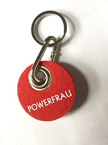 Preisvergleich Produktbild Metz Schlüßelanhänger Rondo rot "Powerfrau" Wollfilz Anhänger