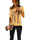 Camisetas Manga Corta Un Hombro Mujer Anchas Verano Personalizadas Camisas...