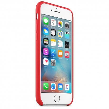 Apple Leather Back Cover Case for iPhone 6S - Red