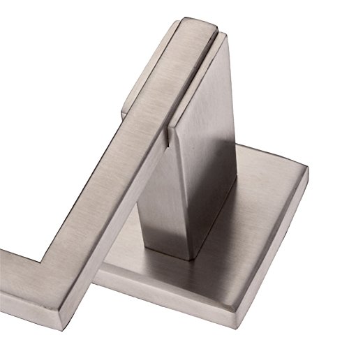 Aothpher Premium Toilettenpapierhalter aus Edelstahl, matt | hochwertiger Klopapierhalter – WC-Papierhalter zum Bohren ohne Deckel - 2