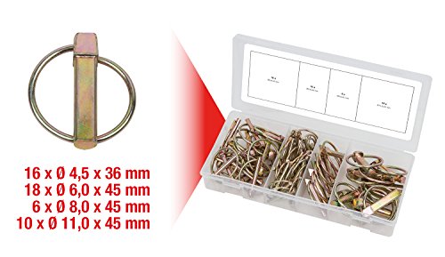 KS-Tools 970.0550 Sortiment Klappsplinte, 4,5/6/8/11 mm, 50-teilig - 2