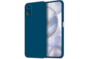 HONLEN Funda Compatible para Redmi Note 11 Pro+ 5G / Redmi Note11 ProPlus Case, (6.67" Inches) Líquida TPU Silicona Cover con Anti-Rasguño, Cáscara Suave Cubierta Azul Zafiro