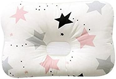 Ibelive Newborn Baby Pillow Cute Breathable 3D Air Mesh Organic Cotton Protective Flat Head Pillows Head Shaping Newborn Pillow for Sleeping (Pink)