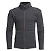 Produktbild Jacke Herren Longra Männer Herbst Winter Jacke Polar Fleece Sweatshirt Herren Übergangsjacke Bomberjacke Fliegerjacke Militär Freizeitjacke Sportjacke (M, Gray)