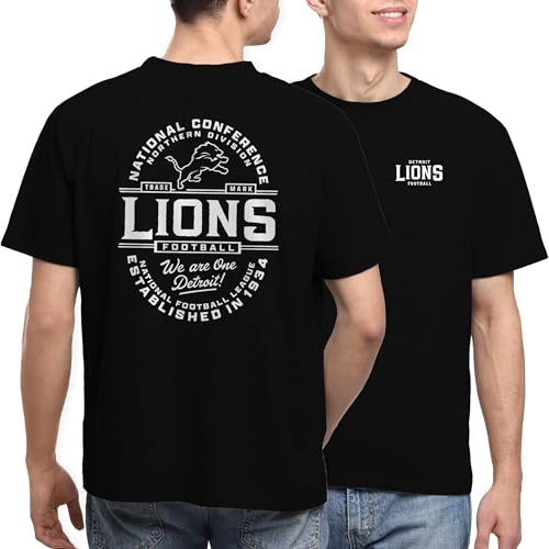 Junk Food NFL - Detroit Lions Heritage Type Adult SS T-Shirt Black