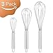 Produktbild ikalula Stainless Steel Kitchen Whisk , durable Stainless Steel Whisk for home cooks and any restaurant chefs - Set of 3(8inch+10inch+12inch )