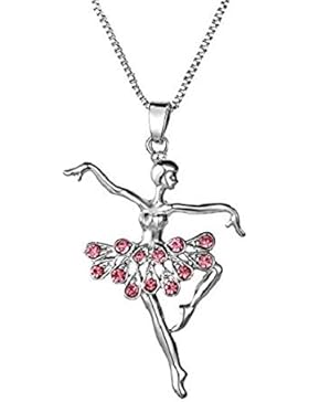 Little Girl Halskette Tänzerin Ballett Aufführungen Geschenk Ballerina Dance Ketten Teen Mädchen Jewelry 40,6...