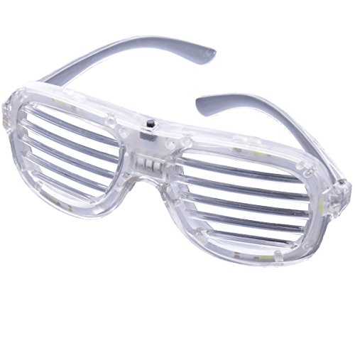 Preisvergleich Produktbild LED Club Party Brille Leuchtbrille Atzen Style Durchsichtig