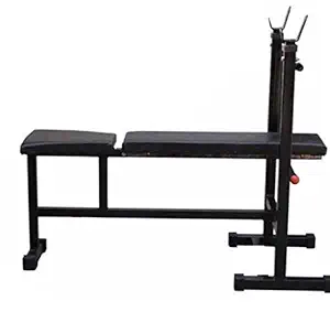 BodyFit Weight Lifting Home Gym Bench for Incline Decline & Flat Bench Press 3 in 1 (Black)