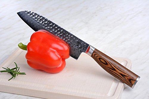 GRÄWE Damaszener Santokumesser Hammerschlag-Klinge – Sonderedition - 4