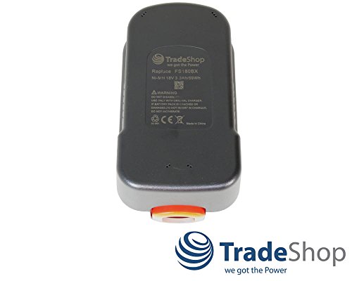 2x Trade-Shop Premium Ni-MH Akku 18V / 3300mAh für Black&Decker Firestorm GCO-18SFB GLC-2500 GTC-1800 PS-182KB HP-188F2 HPG-18K KC-181F PS-18K2 GTC-610 - 3