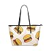 Produktbild Plsdx Fast Food Lecker Hamburger Große Leder Tragbare Top Griff Hand Totes Taschen Kausal Handtaschen Reißverschluss Schulter Einkaufstasche Geldbörse Organizer Für Dame Girls Womens