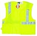 Produktbild MCR Sicherheit cl2mll Klasse 2 Polyester Mesh aufreißbare Sicherheit Weste mit 3 M Scotchlite 2 silber Streifen, fluoreszierende Lime, groß