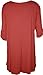Womens Plus Size Scoop Neck Short Sleeve Flared Ladies Long Plain Top - Coral - 22/24