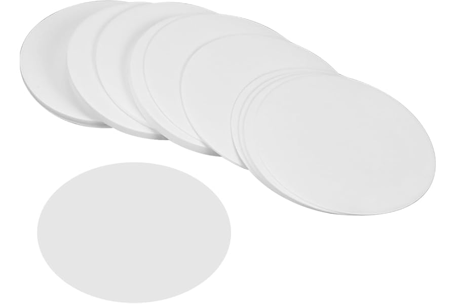 Laboratory Filter Papers 15 cm, 100 Pcs Qualitative Filter Paper Circles – Cellulose Filter Paper for Medium Speed Laboratory Filtration, for Filter Experiment, Oil Test