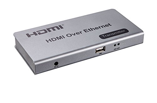 YINGLUN HDMI KVM über IP Extender Transmitter + Receiver 120m 365ft über Einzige CAT6 Ethernet Kabel befolgen TCP/IP Standard mit USB Port Netzteil - 6