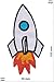 Produktbild Patch - Rakete - Rocket - Kids Patch - Tiere - Kinder Patch - Patches - Aufnäher Embleme Bügelbild Aufbügler