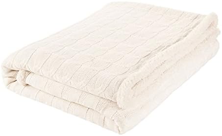 Cream Cable-Knit Throw by Avon