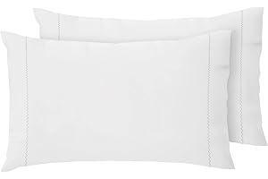 GIOVANNI DOLCINOTTI MADE IN ITALY Giovanni Dolcinotti | Set 2 Federe Cuscino a Sacco con Patella - 50x80 cm - 100% Cotone - Made in Italy - Colore Bianco - Modello Toronto