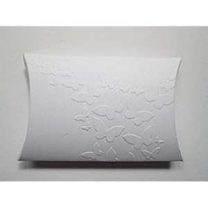 100 Pillowboxen, geprägt, Schmetterling, Kissenschachtel, Gastgeschenk