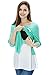 Bearsland Women's Long Sleeves False 2 Pieces Breastfeeding and Nursing Top Green UK Size 12-14