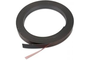 THE MAGNET SHOP 1m Magnetband einseitig selbstklebend (magnets4you) - Breite 12,7 x 1,5 mm | Rückseite mit Klebefilm | einfaches Zuschneiden | haftet auf Allen magnetischen Untergründen