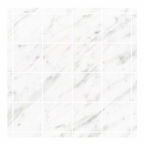 FoLIESEN Fliesenaufkleber für Bad und Küche - 10x10 cm - Dekor Carrara weiss-grau - 250 Fliesensticker für Wandfliesen